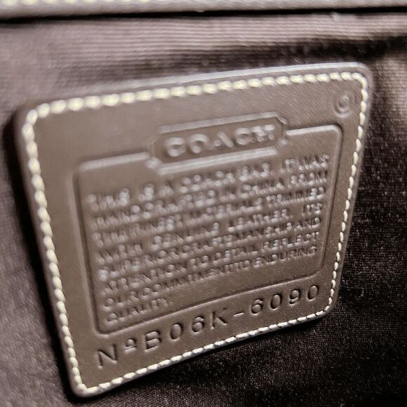 COACH VINTAGE BROWN/TAN SIGNATURE TOTE 6090 SHOULDER BAG - Picture 7 of 11